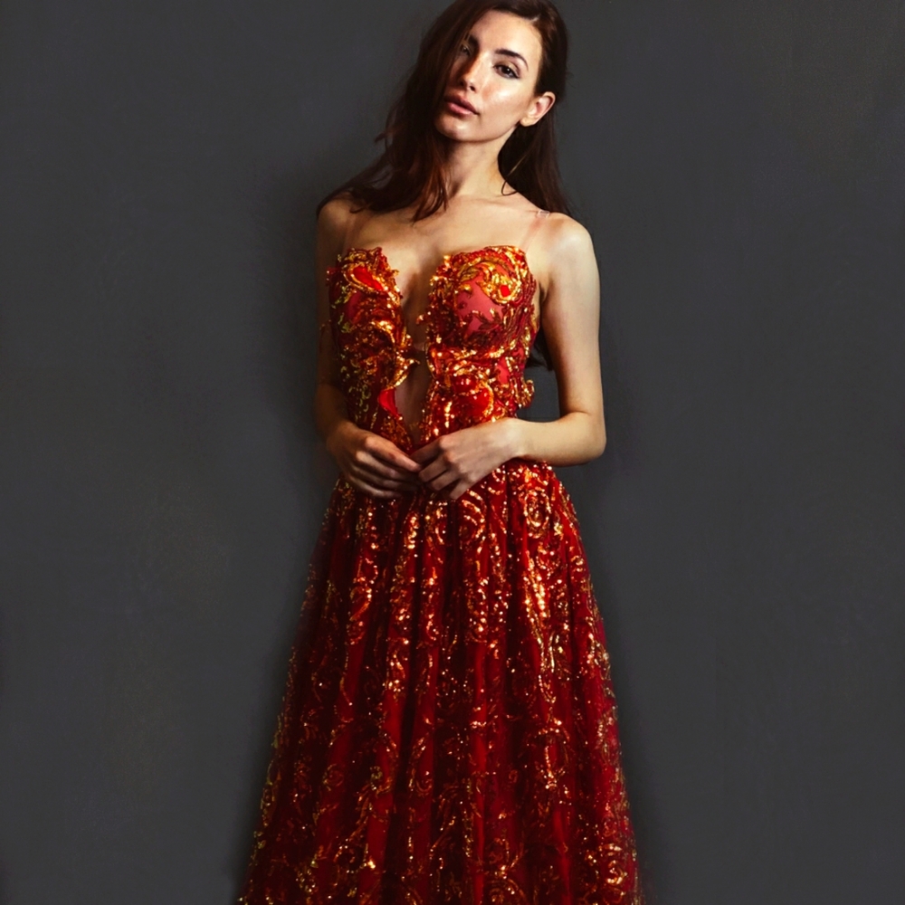CHARLOTTE Lehenga Saree Inspired Wedding Gown Set